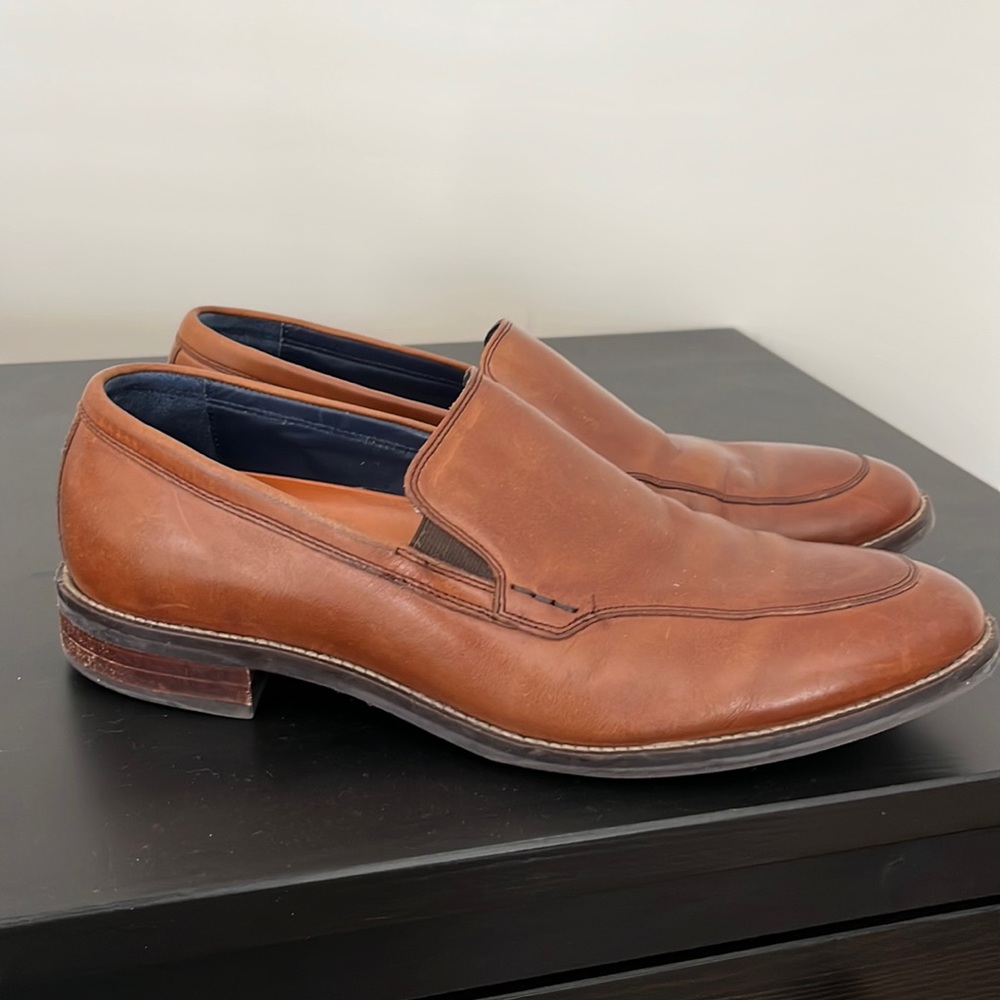 Cole haan brown leather loafers